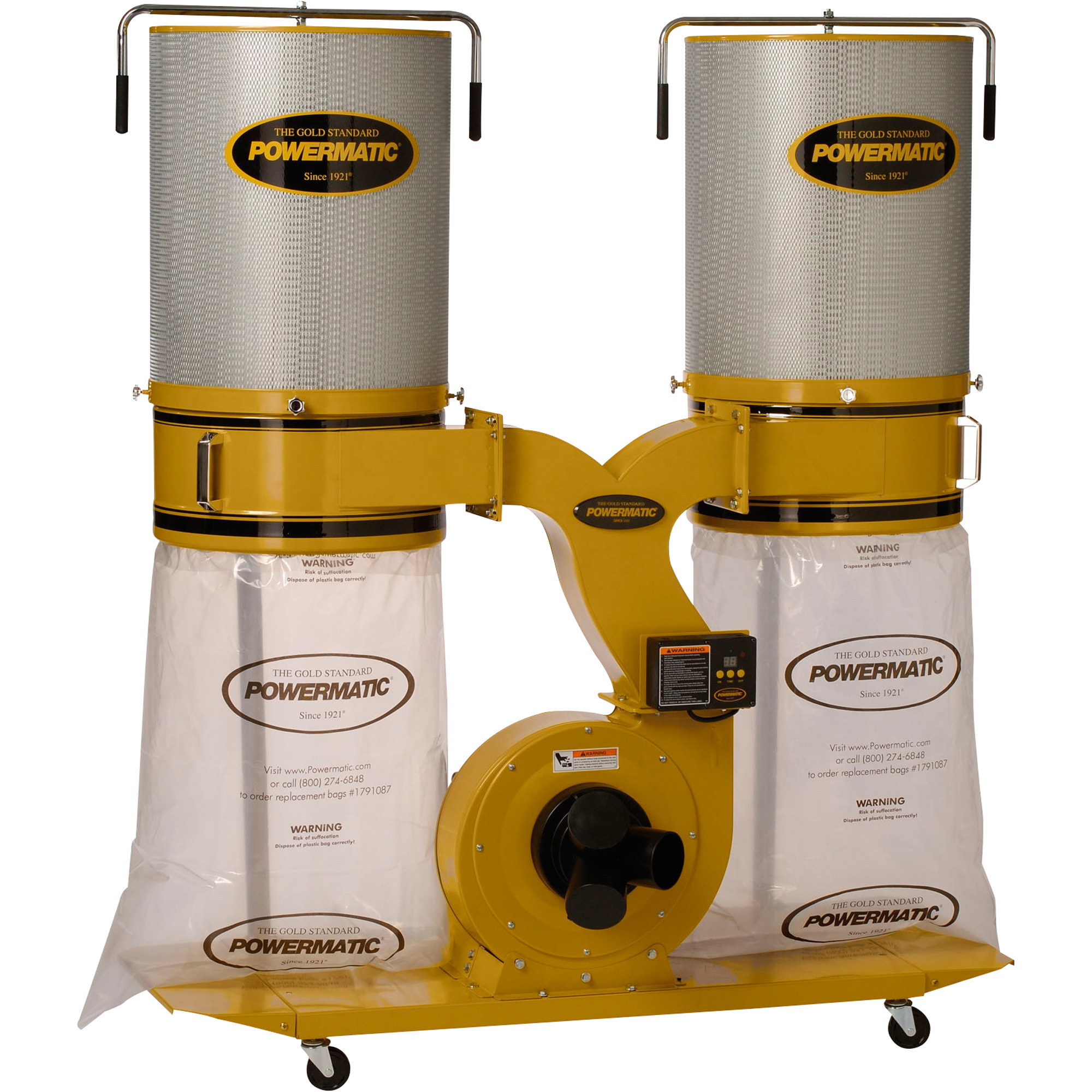 Powermatic Dust Collector with TurboCone, 3 HP, 1 PH, 230V, 2-Micron Canister Kit, Model# PM1900TX-CK1